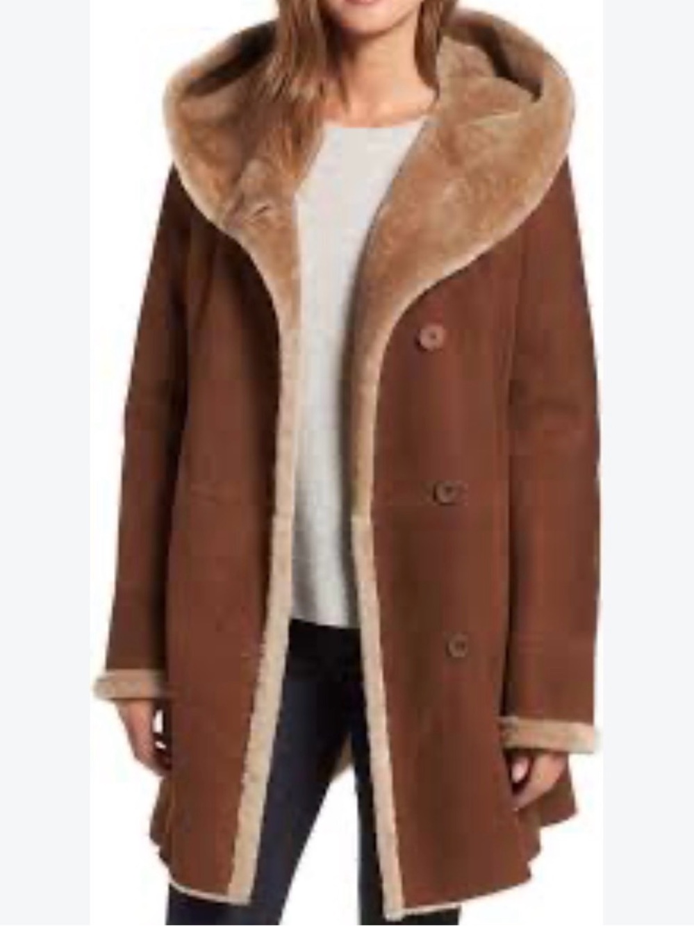 HiSO Canada Hooded Shearling Coat